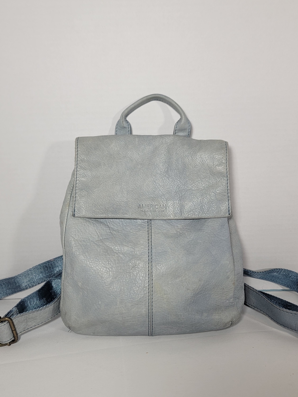 American Leather Light Blue Women's Backpack